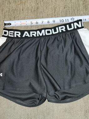 Under Armour Black Athletic Shorts with White Panels